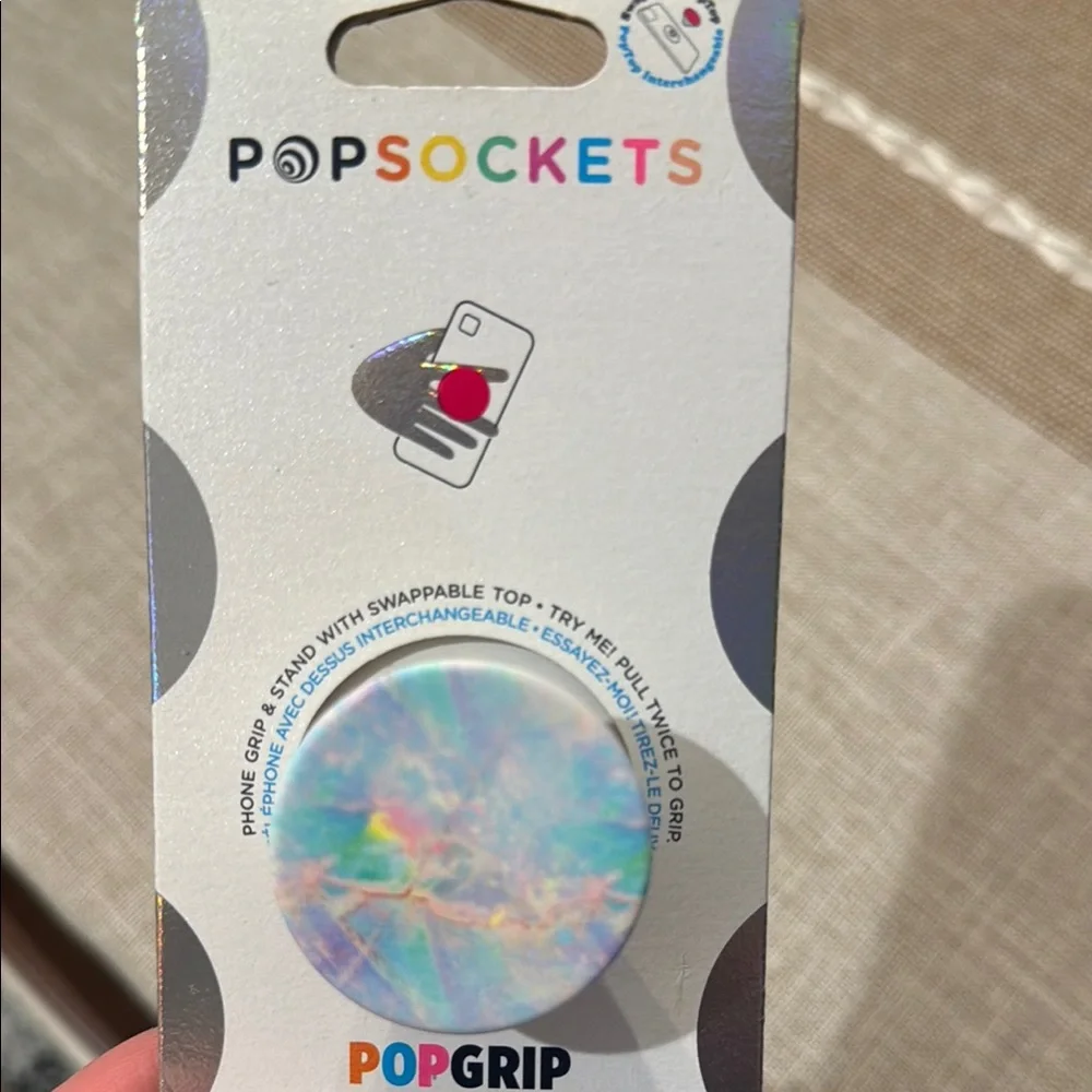 PopSocket Silver Phone Grip Cover